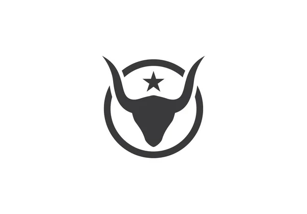 Bull Logo Vorlage Vektor Symbol Illustration — Stockvektor
