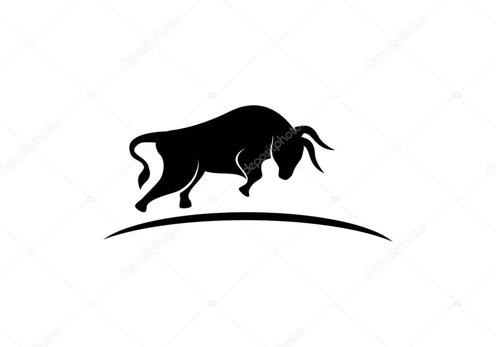 Bull Logo Template vector icon illustration