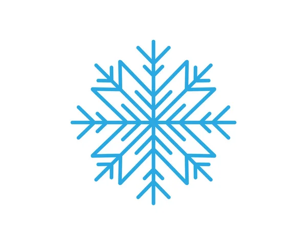 Design Style Flocons Neige Pour Étiquettes Insignes Icônes — Image vectorielle