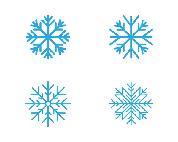 Schneeflocken Design Für Etiketten Abzeichen Und Symbole — Stockvektor