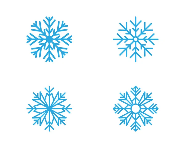 Schneeflocken Design Für Etiketten Abzeichen Und Symbole — Stockvektor