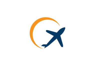 uçak halat logo vektör simge şablonu