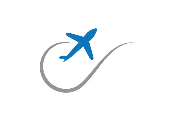 Plane Ilustration Logo Vector Icon Template — Stock Vector
