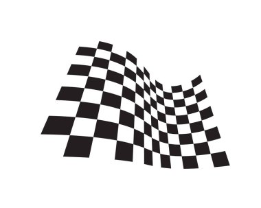 Yarış bayrak simgesi, basit tasarım yarış bayrak logo şablonu