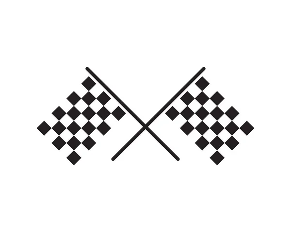 Εικονίδιο Σημαίας Αγώνας Απλή Σχεδίαση Αγώνα Σημαία Λογότυπο Πρότυπο — Διανυσματικό Αρχείο