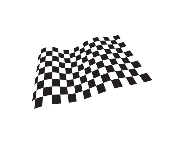 Ras Flaggikonen Enkel Design Race Flaggan Logotyp Mall — Stock vektor