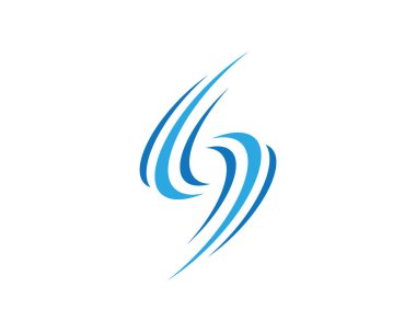 S harfi logo tasarım vektörü