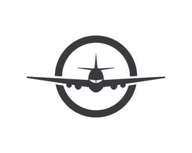 Uçak ikonu vektör illüstrasyon Logo Şablonu
