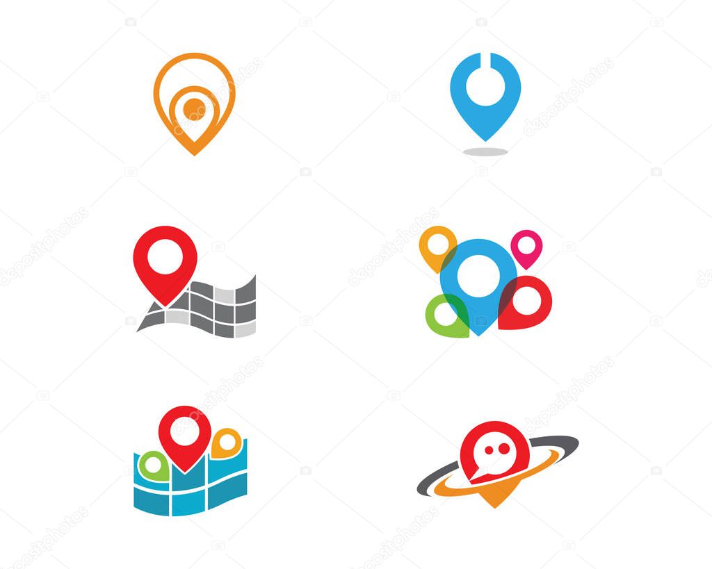Location point icon logo vector illustration design 