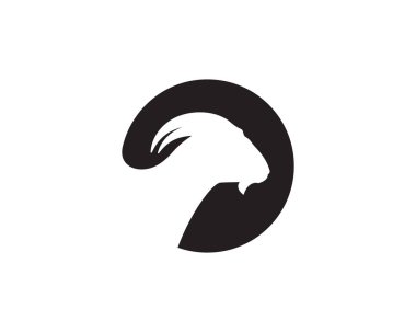 Keçi Logosu Şablon vektör illüstrasyon tasarımı