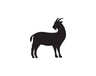 Keçi Logosu Şablon vektör illüstrasyon tasarımı