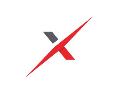 X Harfi Logo Şablonu vektör resimleme tasarımı