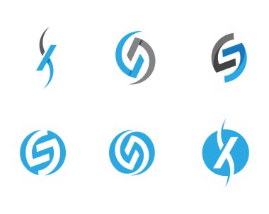 S harfi logo tasarım vektörü