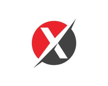 X Harfi Logo Şablonu vektör resimleme tasarımı