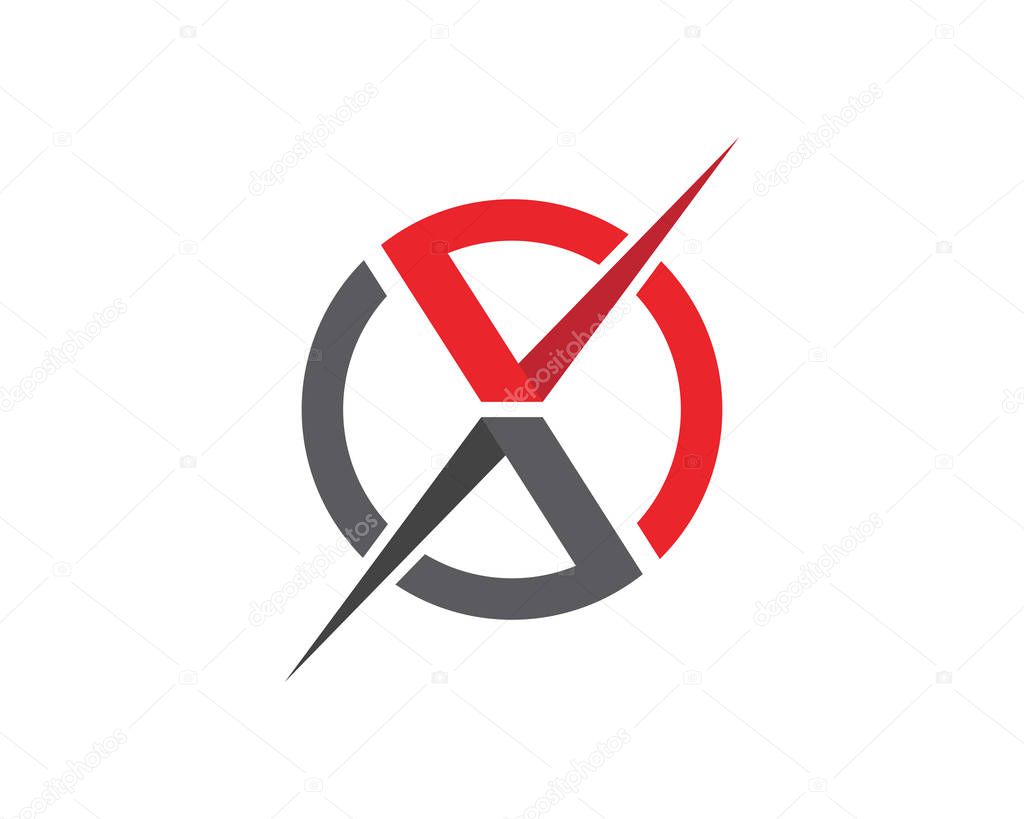 X Letter Logo Template vector icon illustration design