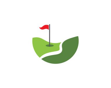 Golf Logo Şablonu vektör çizim simgesi tasarımı