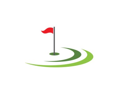 Golf Logo Şablonu vektör çizim simgesi tasarımı