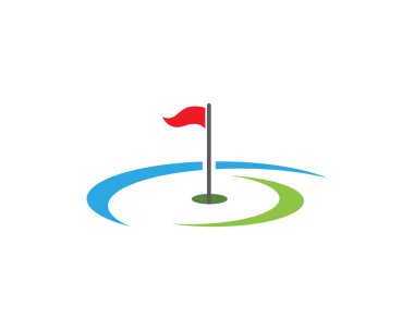 Golf Logo Şablonu vektör çizim simgesi tasarımı