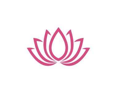 Logo şablonu simge vektör lotus çiçek tasarım