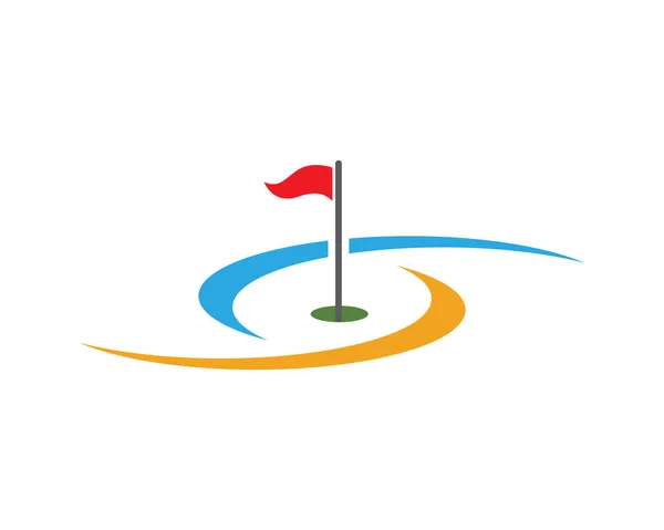 Golf Logo Plantilla Vector Ilustración Icono Diseño — Archivo Imágenes Vectoriales