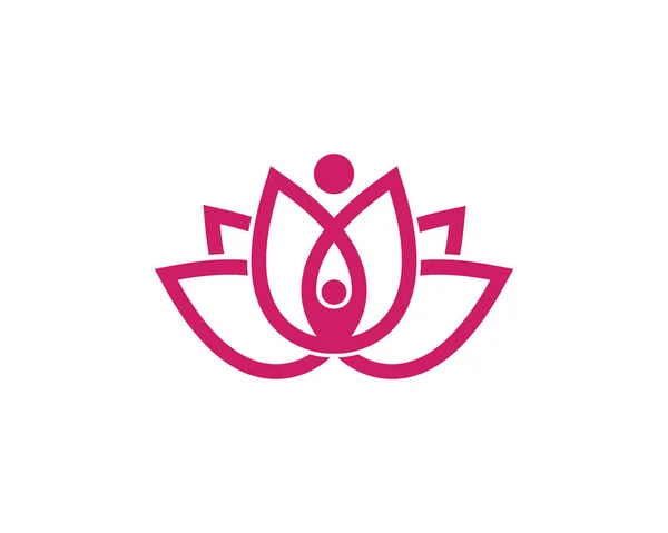 Logo Şablonu Simge Vektör Lotus Çiçek Tasarım — Stok Vektör