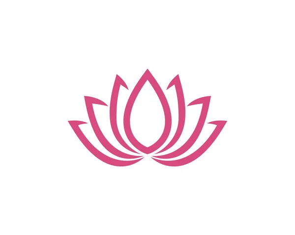 Vector Lotus Flowers Design Logo Template Icon — Stock Vector