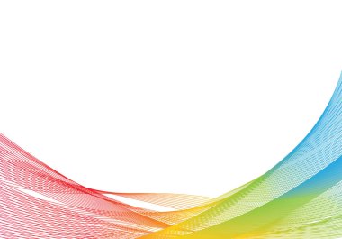 Düz renk dalga vektör. Eğri akışı mavi hareket illüstrasyon