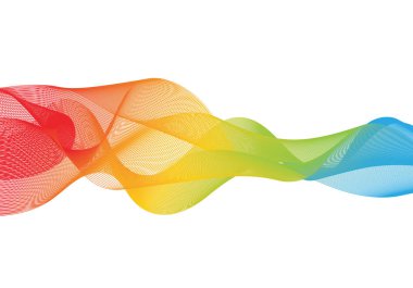 Soyut pürüzsüz renk dalga vektörü. Eğri akış mavi hareket çizimi. Duman tasarımı. Vektör çizgileri.