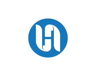 H Harfi Logo Şablonu Tasarım Vektörü illüstrasyonu