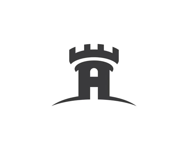 Schloss Vektor Illustration Symbol Logo Vorlage Design — Stockvektor