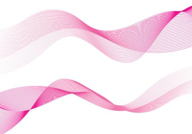 Soyut pürüzsüz renk dalga vektörü. Eğri akış mavi hareket çizimi. Duman tasarımı. Vektör çizgileri.