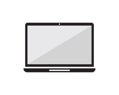 Dizüstü bilgisayar simge vektör çizim tasarım şablonu