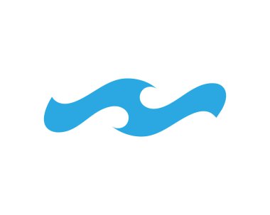 Su dalga simge vektör çizim tasarım logo şablonu