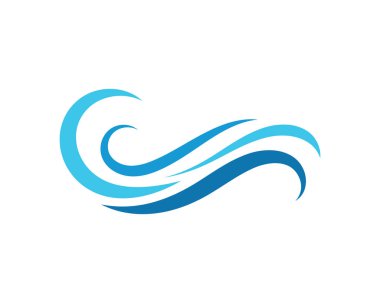 Su dalga simge vektör çizim tasarım logo şablonu