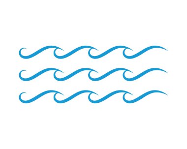 Su dalga simge vektör çizim tasarım logo şablonu