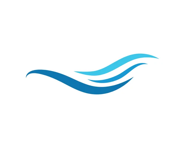 Vodní Vlny Ikonu Vektorové Ilustrace Design Logo Šablona — Stockový vektor