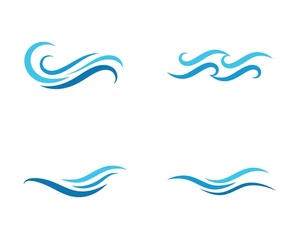 Water Wave Icon Vector Illustration Design Logo Template — Stock Vector