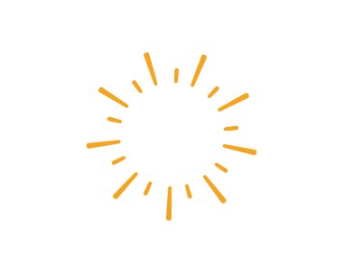 Güneş Vektörü illüstrasyon Simgesi Logo Şablonu tasarımı