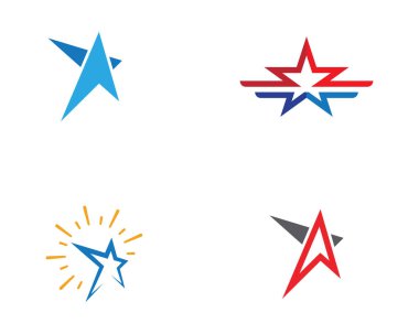 Yıldız Logosu Şablonu vektör illüstrasyon tasarımı