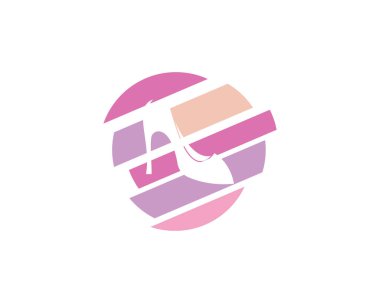 Şık ayakkabı simge vektör çizim tasarım şablonu