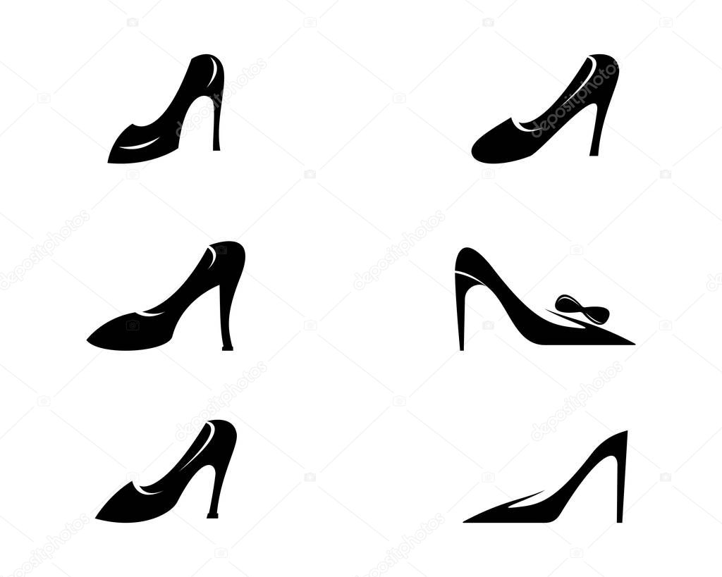 Elegant shoe icon vector illustration design template