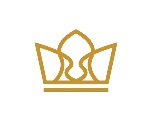 Crown Logo Template Vetor Ícone Ilustração Design —  Vetores de Stock