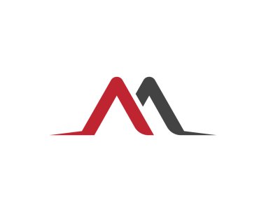 M Harfi Logo Şablonu vektör çizimi tasarımı