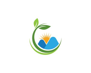 Dağ simgesi Logo Şablonu Vektör illüstrasyon Tasarımı