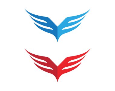 Wing Falcon Logo Şablonu vektör çizimi tasarımı