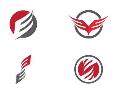 Wing Falcon Logo Şablonu vektör çizimi tasarımı