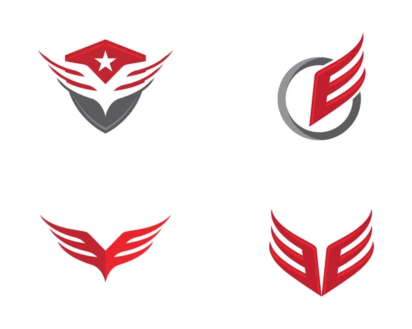 Modèle Illustration Vectorielle Logo Wing Falcon — Image vectorielle