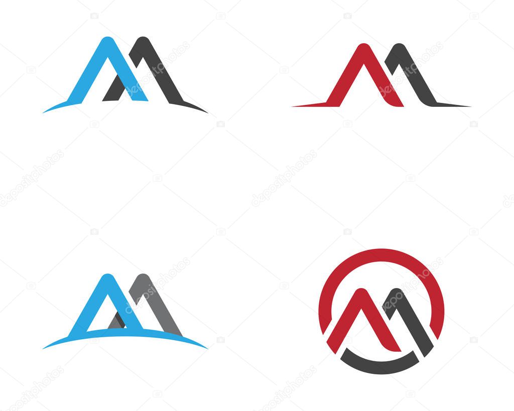 M Letter Logo Template Vector illustration design