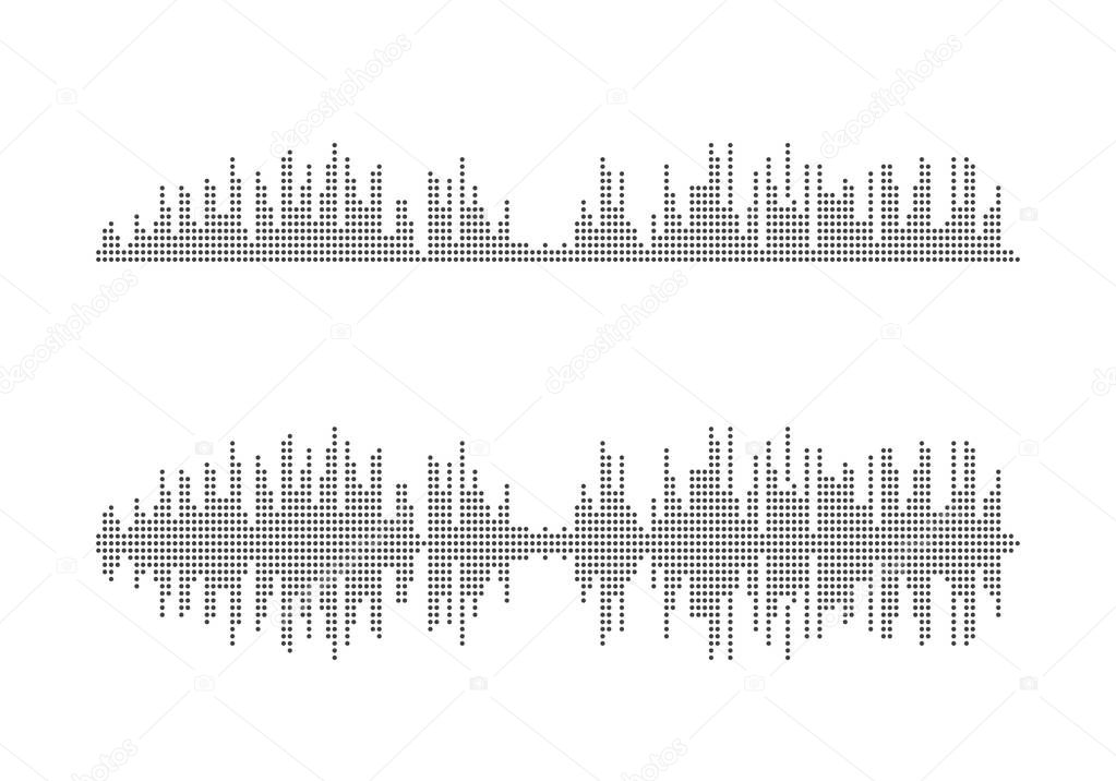 Sound waves vector icon illustration design template