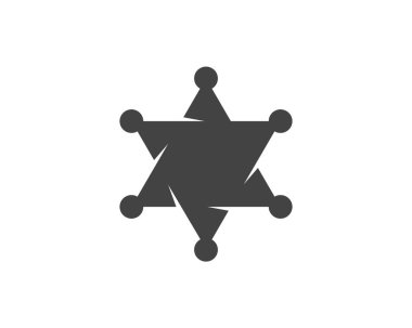 yıldız Şerif vektör simge illüstrasyon tasarım şablonu